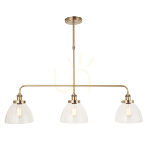 Pendul Endon Hansen Brass 3xE27 alamă sticlă reglabil dimabil small 0