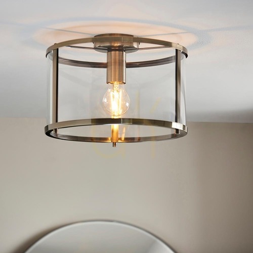 Verifica Plafond Endon Hopton alamă sticlă E27 dimmabil 31 cm