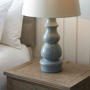 Lampă de masă Endon Provence & Cici 103369 ceramică gri, abajur din in, 66 cm small 5