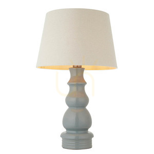 Lampă de masă Endon Provence & Cici 103369 ceramică gri, abajur din in, 66 cm small 0