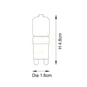 Bec LED G9 alb mat Endon 2W 1.6 cm plastic small 1