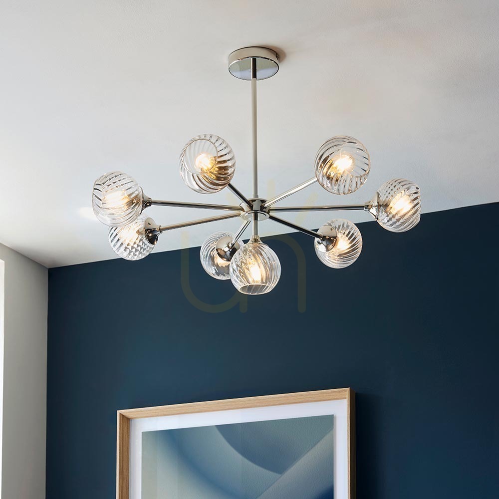 Afişa Lampă cu pandantiv Allegra Silver Endon Lampă cu pandantiv Allegra Silver Endon