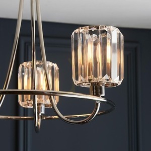 Lampă de tavan Endon Berenice Silver, 3xE14, dimabilă, oțel și sticlă, 45,6 cm small 7