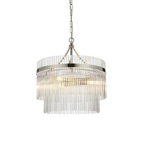 Verifica Pendul Endon Marietta Silver, 3xE14, metal sticlă, reglabil, 40 cm