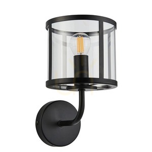 Lampă de perete Endon Hopton neagră E14 oțel sticlă dimmabilă small 1