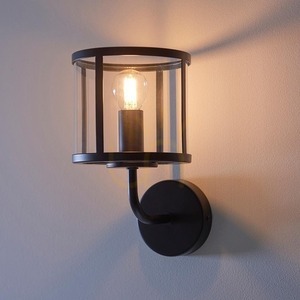 Lampă de perete Endon Hopton neagră E14 oțel sticlă dimmabilă small 3