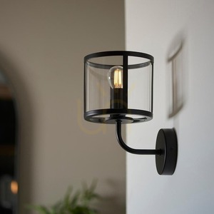 Lampă de perete Endon Hopton neagră E14 oțel sticlă dimmabilă small 5