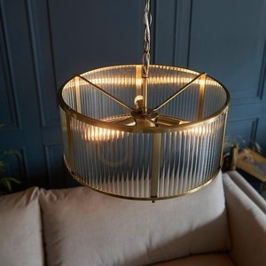 Pendul Endon Ridgeton alamă 3xE14 sticlă Ø45 cm, reglabil, dimmabil small 5