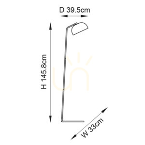Lampă de podea Endon Brair alamă, oțel, E27, 145,8 cm 2 Lampă de podea Endon Brair alamă, oțel, E27, 145,8 cm small 2