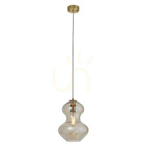 Lampă pendant Endon Kelda alamă sticlă E27 reglabilă 50-155 cm 1 Lampă pendant Endon Kelda alamă sticlă E27 reglabilă 50-155 cm small 1