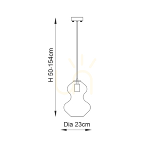 Lampă pendant Endon Kelda alamă sticlă E27 reglabilă 50-155 cm 2 Lampă pendant Endon Kelda alamă sticlă E27 reglabilă 50-155 cm small 2