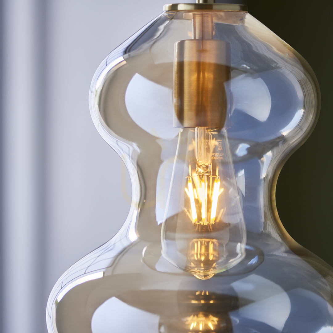 previzualizare Lampă pendant Endon Kelda alamă sticlă E27 reglabilă 50-155 cm Lampă pendant Endon Kelda alamă sticlă E27 reglabilă 50-155 cm