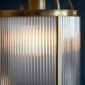 Lampa suspendată Endon Lambeth alamă cu sticlă nervurată E27 D20 cm small 7