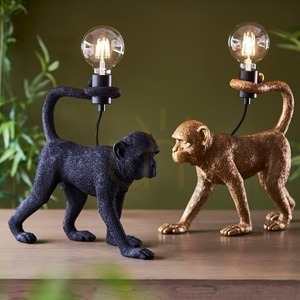 Lampă de masă Endon Capuchin neagră rășină oțel E27 37,5 cm small 1