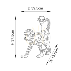 Lampă de masă Endon Capuchin neagră rășină oțel E27 37,5 cm small 2