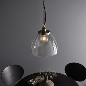 Pendul Endon Hansen Grand, metal cu finisaj cositor antichizat și sticlă transparentă, E27, 33 cm small 5
