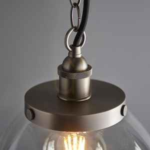 Pendul Endon Hansen Grand, metal cu finisaj cositor antichizat și sticlă transparentă, E27, 33 cm small 7