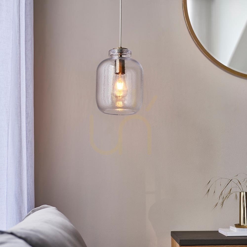 Spectacol Pendul Endon Lyra Brass 20 cm Sticlă Alamă E27 Dimmable Pendul Endon Lyra Brass 20 cm Sticlă Alamă E27 Dimmable