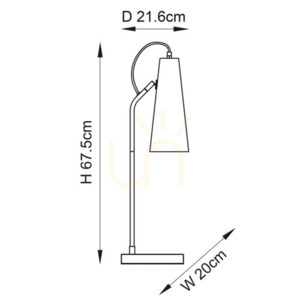 Lampă de masă Endon Karna alamă, oțel, E27, 67,5 cm small 2