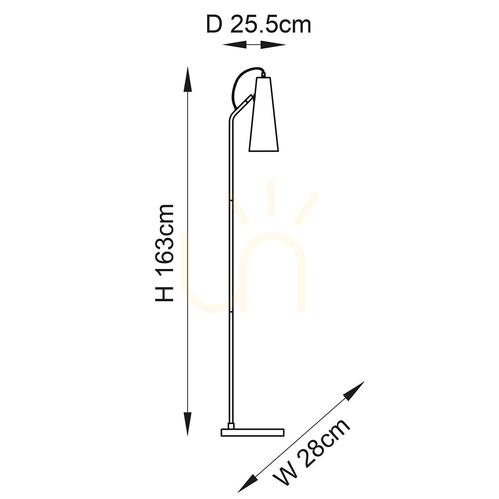 Vedere Lampă de podea Endon Karna alamă oțel 163 cm E27 Lampă de podea Endon Karna alamă oțel 163 cm E27