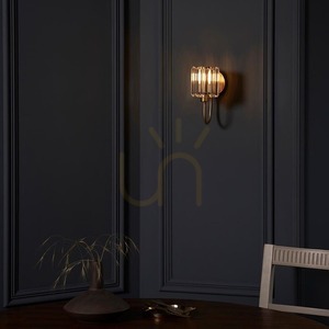 Aplică Endon Berenice, alamă antichizată, sticlă fațetată, E14, 7 W small 5