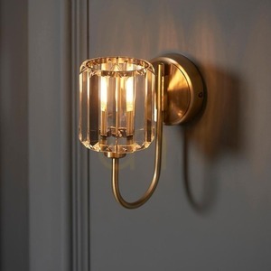 Aplică Endon Berenice, alamă antichizată, sticlă fațetată, E14, 7 W small 6