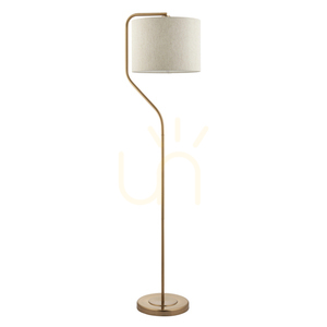 Lampă permanentă Endon Clement alamă E27 155 cm 1 bec, abajur natural small 6