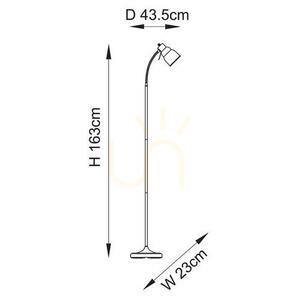 Lampadar pentru citit Endon Classic Flexi GU10, finisaj alamă, 163 cm small 2
