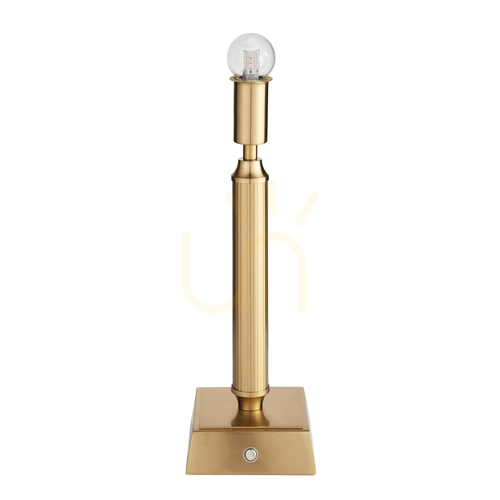 Verifica Lampă de masă LED reîncărcabilă Endon Trobridge alamă oțel 36,6 cm