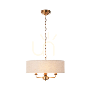 Lampă suspendată Endon Highclere Brass 3xE14 alamă textilă dimabilă 5 Lampă suspendată Endon Highclere Brass 3xE14 alamă textilă dimabilă small 5