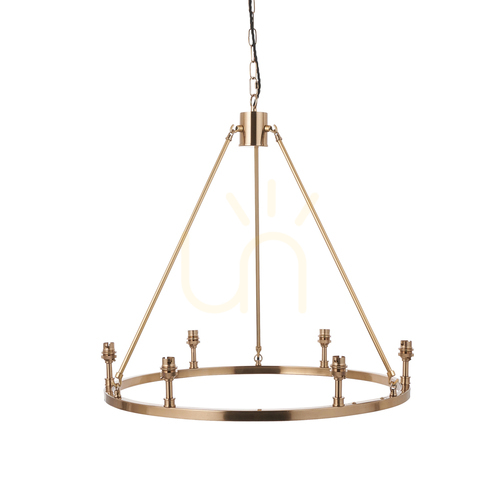 Verifica Candelabru Endon Chester 111202, alamă antichizată, 6×B22, Ø 62 cm, fără abajururi