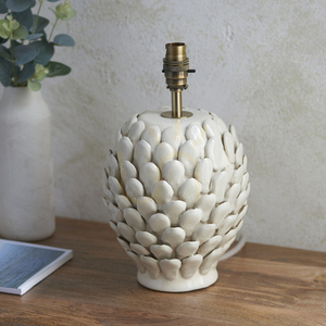 Bază lampă de masă Endon Layered Leaf ceramică fildeș B22 30,5 cm small 1