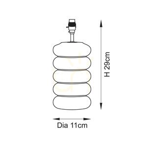 Bază pentru lampă de masă Endon Squash Ocean spray albastră 29 cm B22 111255 small 5