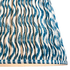 Abajur Endon Ripple Marlin Blue, textil, conic ø35/25 cm, î. 24 cm, E27/B22 small 1