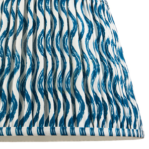 Abajur Endon Ripple Marlin Blue, textil, conic ø35/25 cm, î. 24 cm, E27/B22 small 2