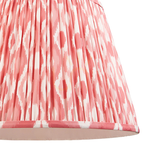 Abajur conic Endon IKAT, roz coral, 40 cm, E27/B22 small 2