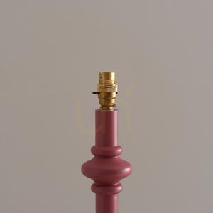 Lampă de podea Endon Carnaby roz lemn oțel alamă 138 cm small 2