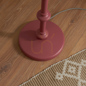 Lampă de podea Endon Carnaby roz lemn oțel alamă 138 cm small 4