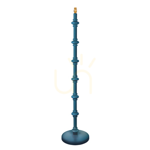 Lampă de podea Endon Carnaby albastră lemn oțel alamă 138 cm small 0