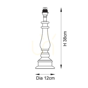 Bază de lampă de masă Endon Myrtle 112164 verde Cotswold B22 38 cm small 5