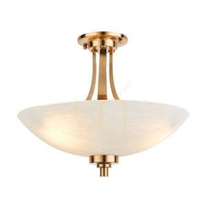 Plafonieră Endon Welles Brass 3xE27 alamă sticlă Ø41 cm dimmabilă small 0