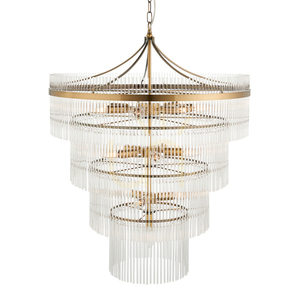 Pendul Endon Marietta 16xE14, Ø70 cm, dimabil, alamă, sticlă small 0