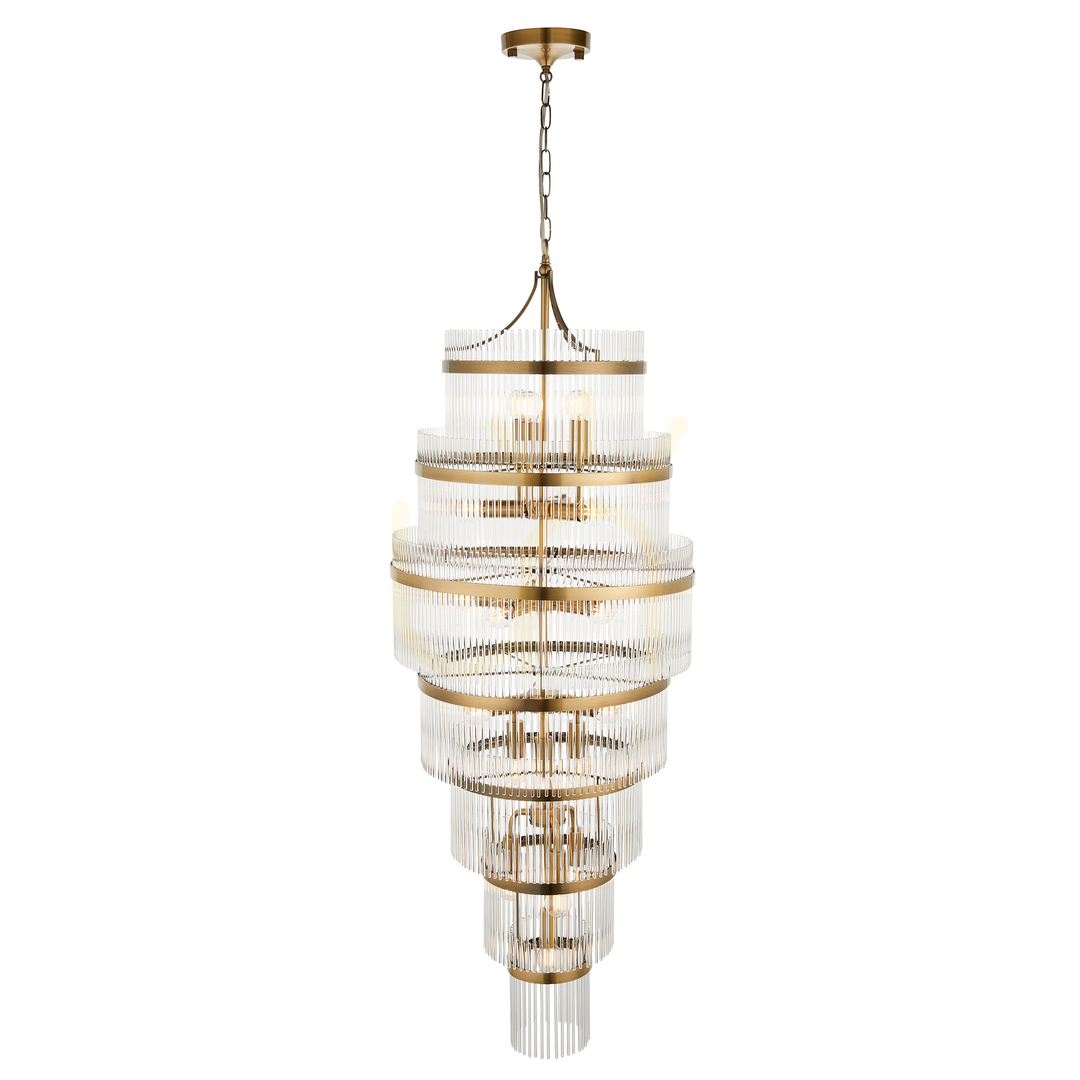 Verifica Pendul Endon Marietta Grand Alamă, 21 Becuri E14, Ø50 cm, Reglabil, Oțel și Sticlă Pendul Endon Marietta Grand Alamă, 21 Becuri E14, Ø50 cm, Reglabil, Oțel și Sticlă