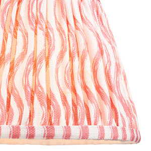Abajur Endon Ripple din material textil roz-corai, 20 cm, E14/B22 small 1