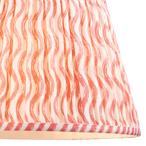 Abajur Endon Ripple roz coral din textil, 35 cm, E27/B22 small 1
