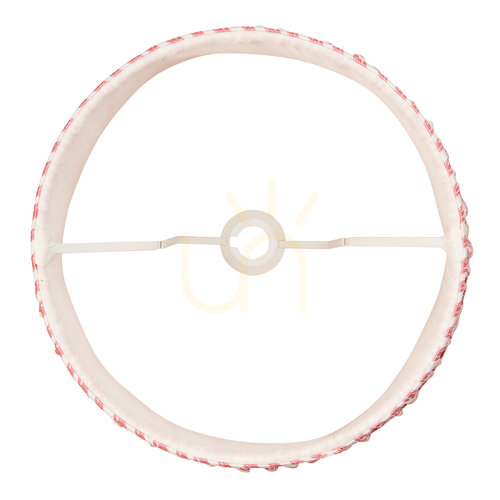 Verifica Abajur Endon Ripple roz coral din textil, 35 cm, E27/B22