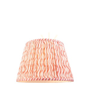 Abajur Endon Ripple roz coral din textil, 35 cm, E27/B22 small 0