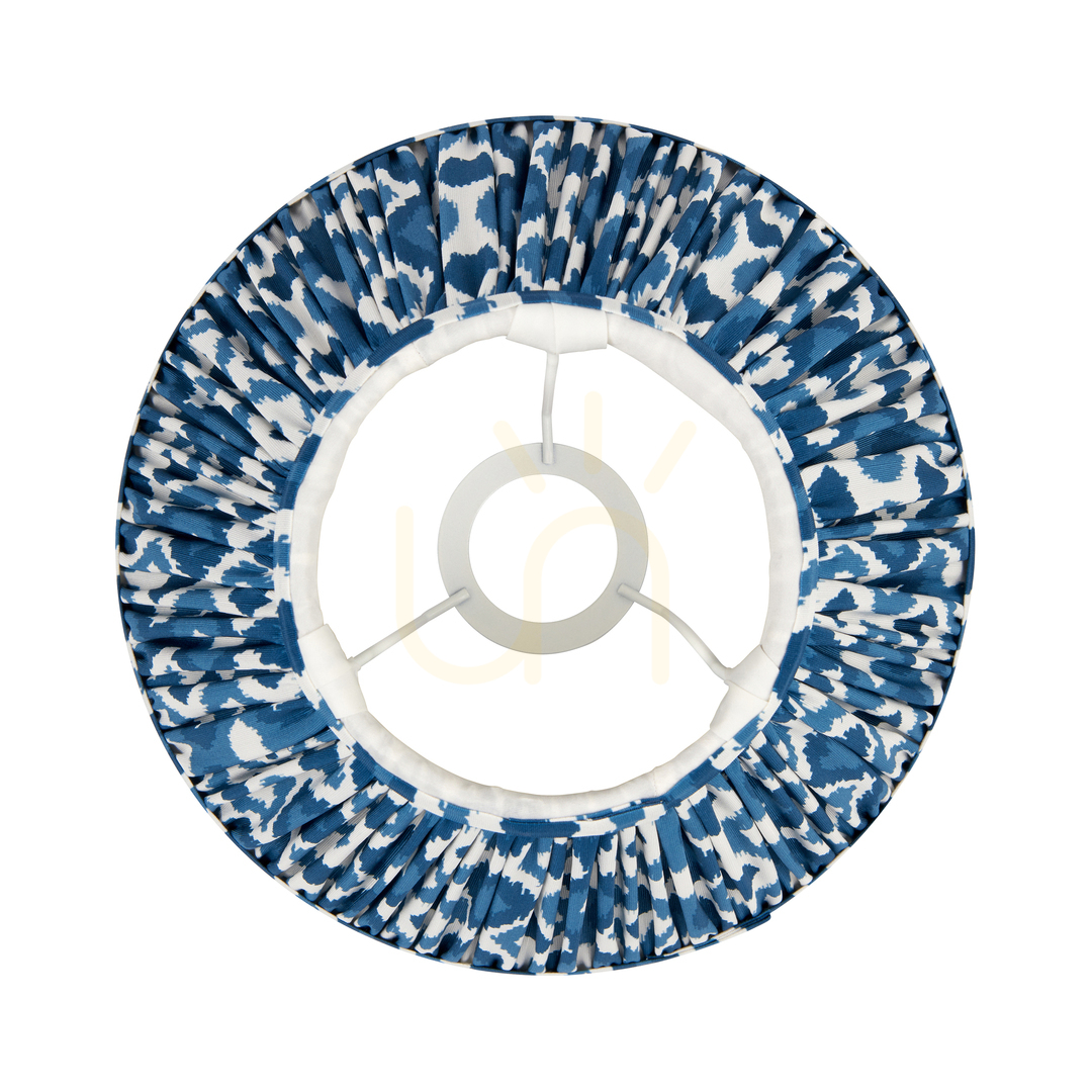 Afişa Abajur Endon albastru Ikat, E27, textil, 25 cm Abajur Endon albastru Ikat, E27, textil, 25 cm