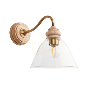 Lampă de perete Endon Cotswold alamă sticlă lemn E14 dimmabilă 1 Lampă de perete Endon Cotswold alamă sticlă lemn E14 dimmabilă small 1