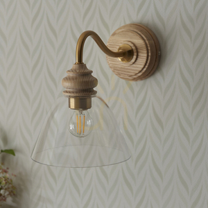 Lampă de perete Endon Cotswold alamă sticlă lemn E14 dimmabilă 5 Lampă de perete Endon Cotswold alamă sticlă lemn E14 dimmabilă small 5
